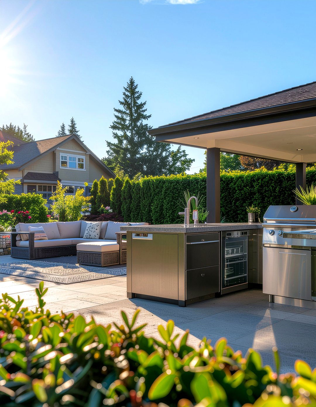 Outdoor Kitchen Island With Fridge - 30 outdoor kitchen island ideas