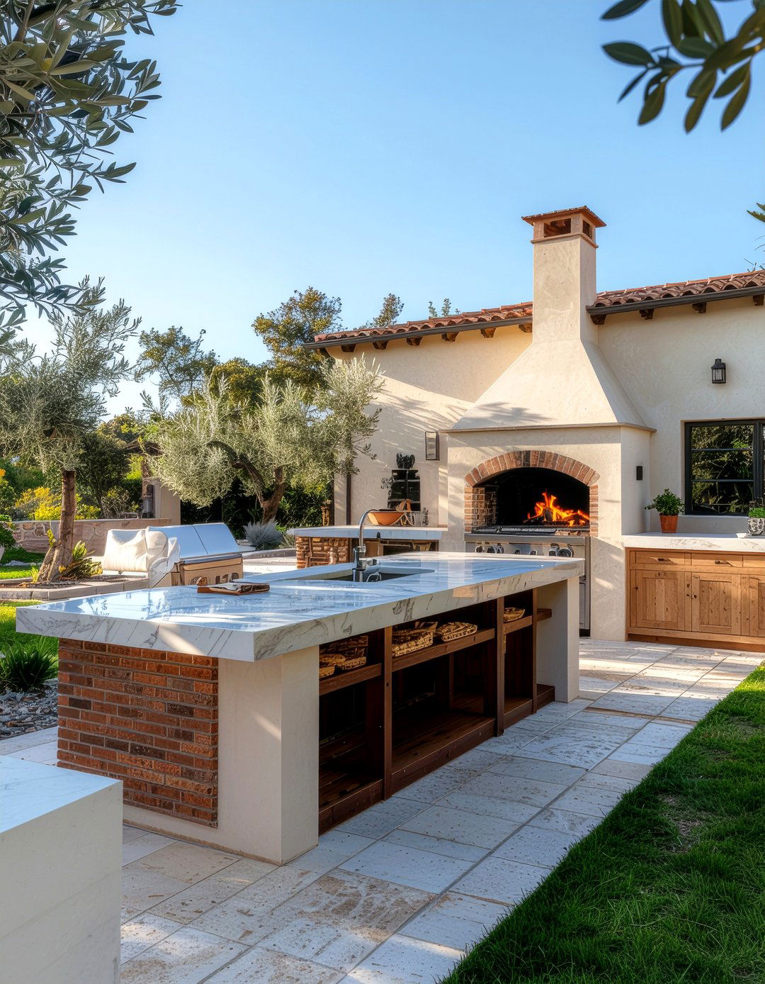 Outdoor Kitchen Island With Pizza Oven - 30 outdoor kitchen island ideas