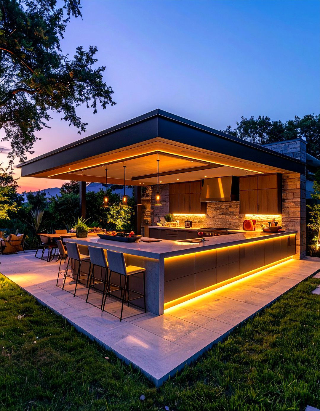 Outdoor Kitchen Lighting - 30 backyard kitchen ideas