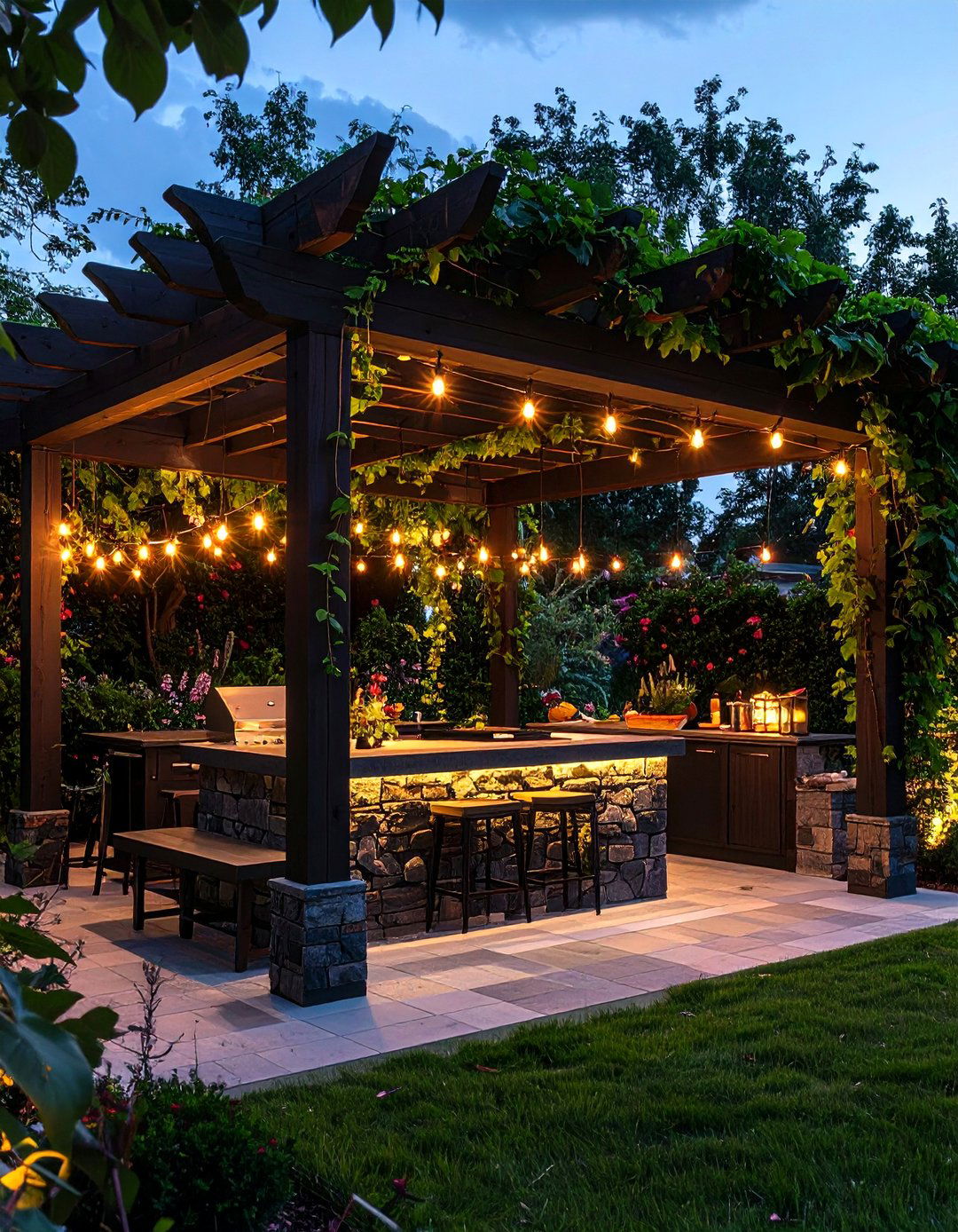 Outdoor Kitchen Pergola - 30 patio kitchen ideas