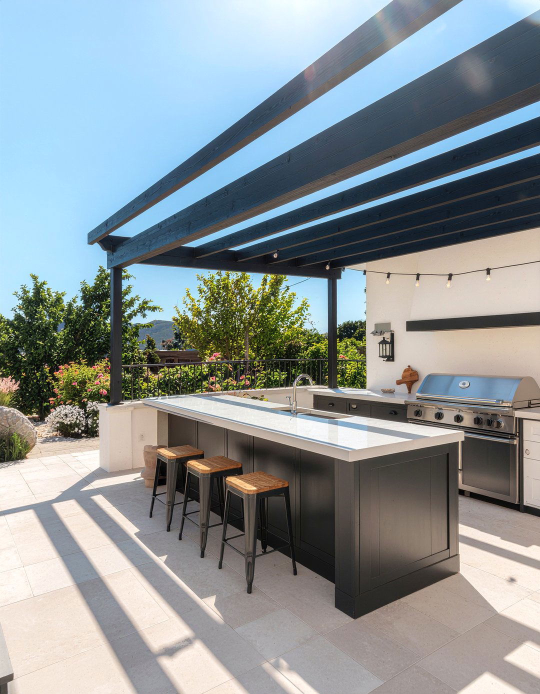 Outdoor Kitchen Pergola Roof - 30 outdoor kitchen design ideas