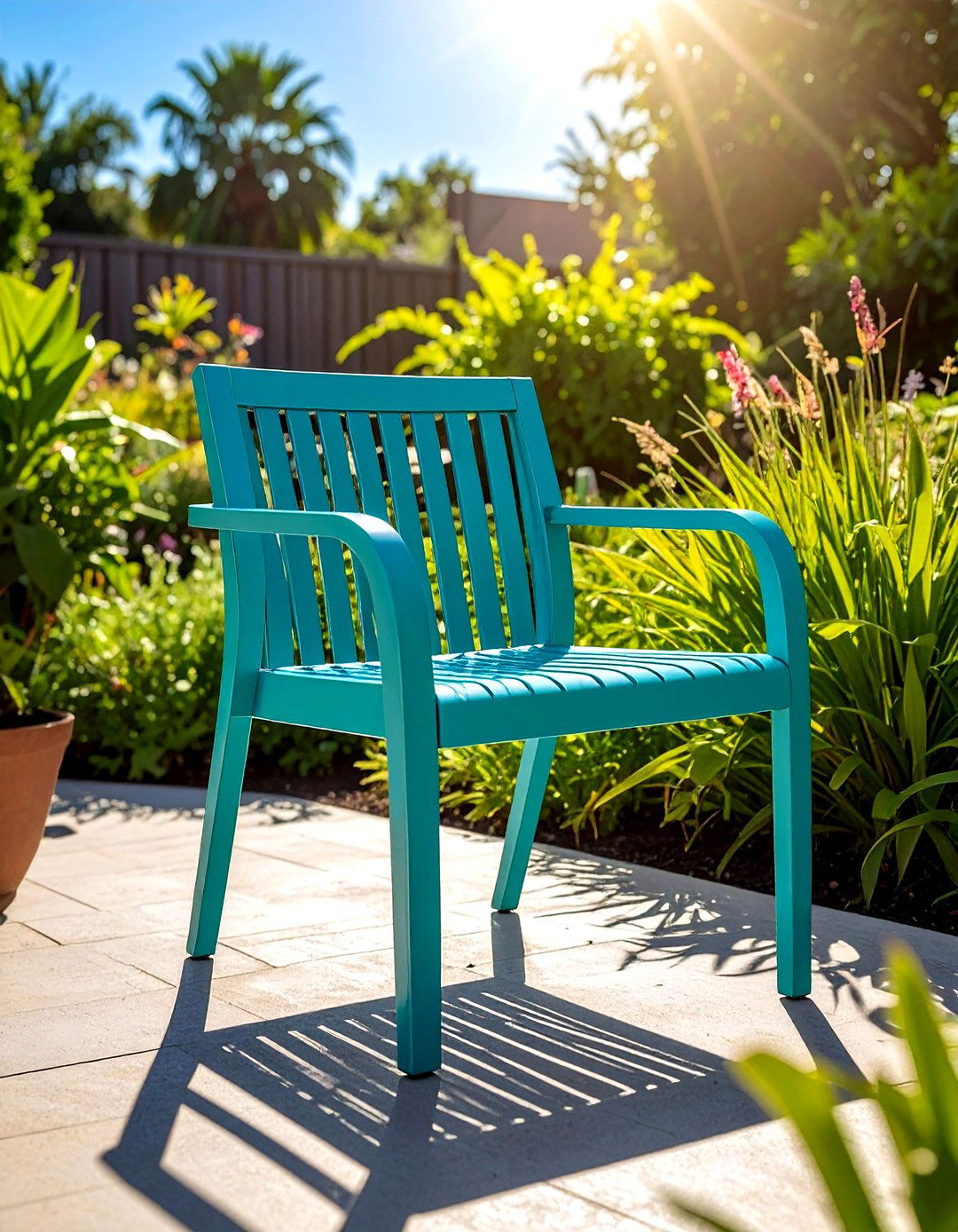 Outdoor Metal Slat Chair - 30 metal dining chair ideas