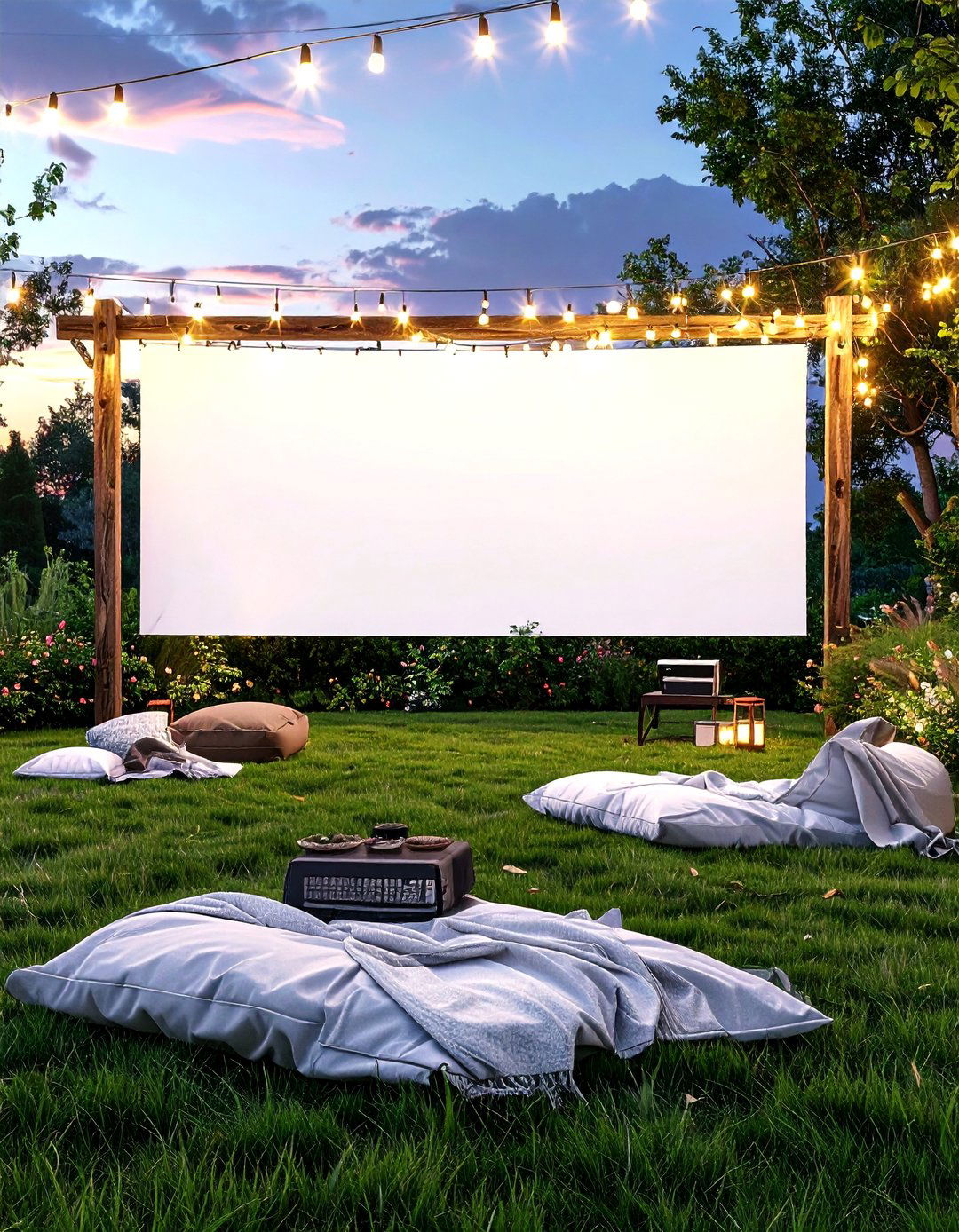 Outdoor Movie Screen - 30 backyard decor ideas