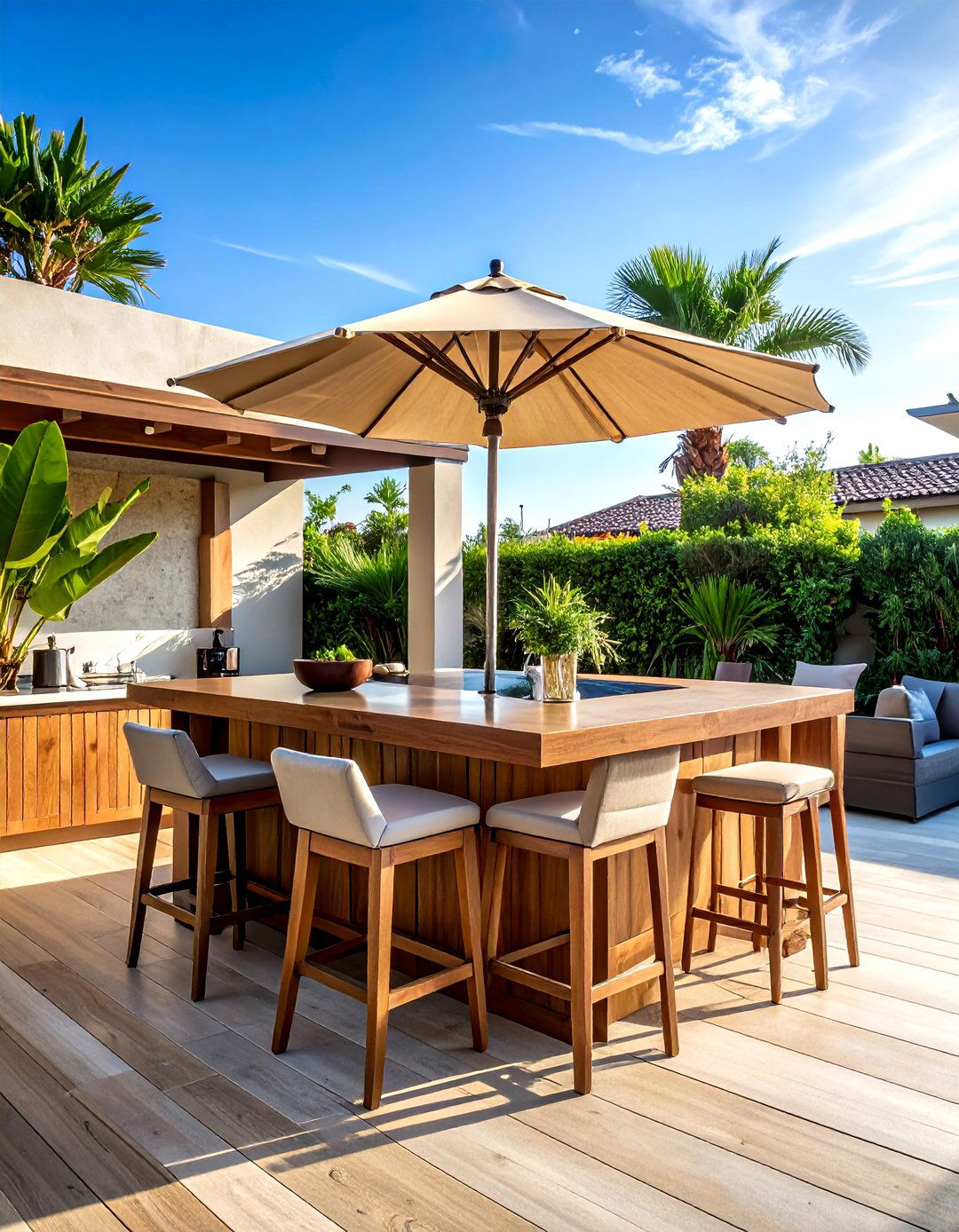Outdoor Patio Bar - 30 home bar decor ideas