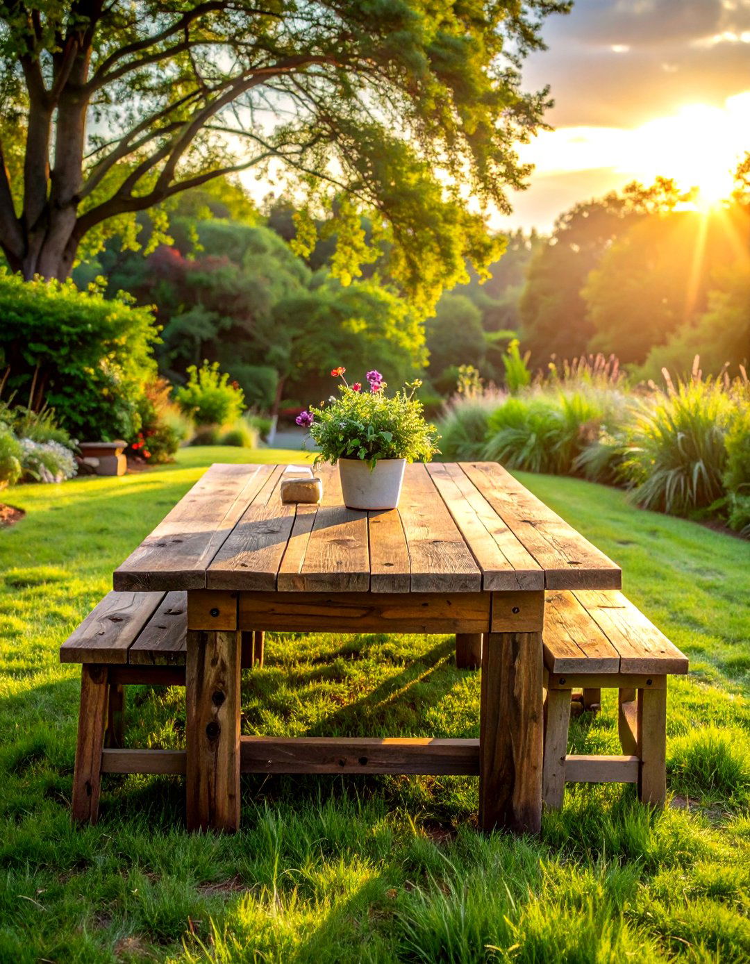 Outdoor Reclaimed Wood Dining Table - 30 reclaimed wood dining table ideas