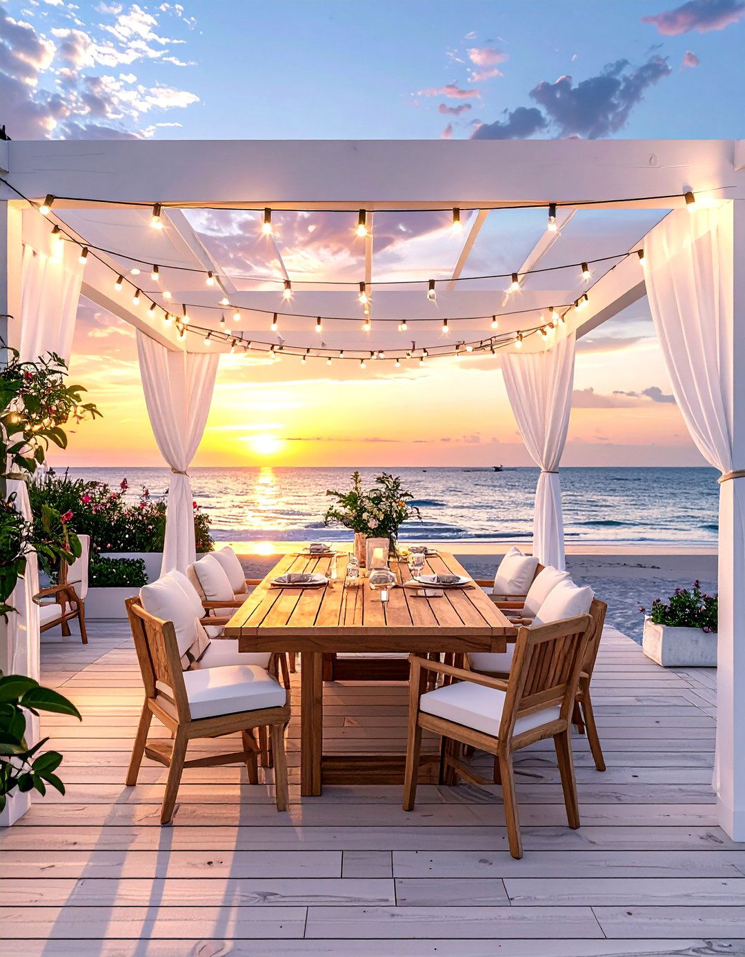 Outdoor Seaside Dining Room - 30 seaside dining room ideas