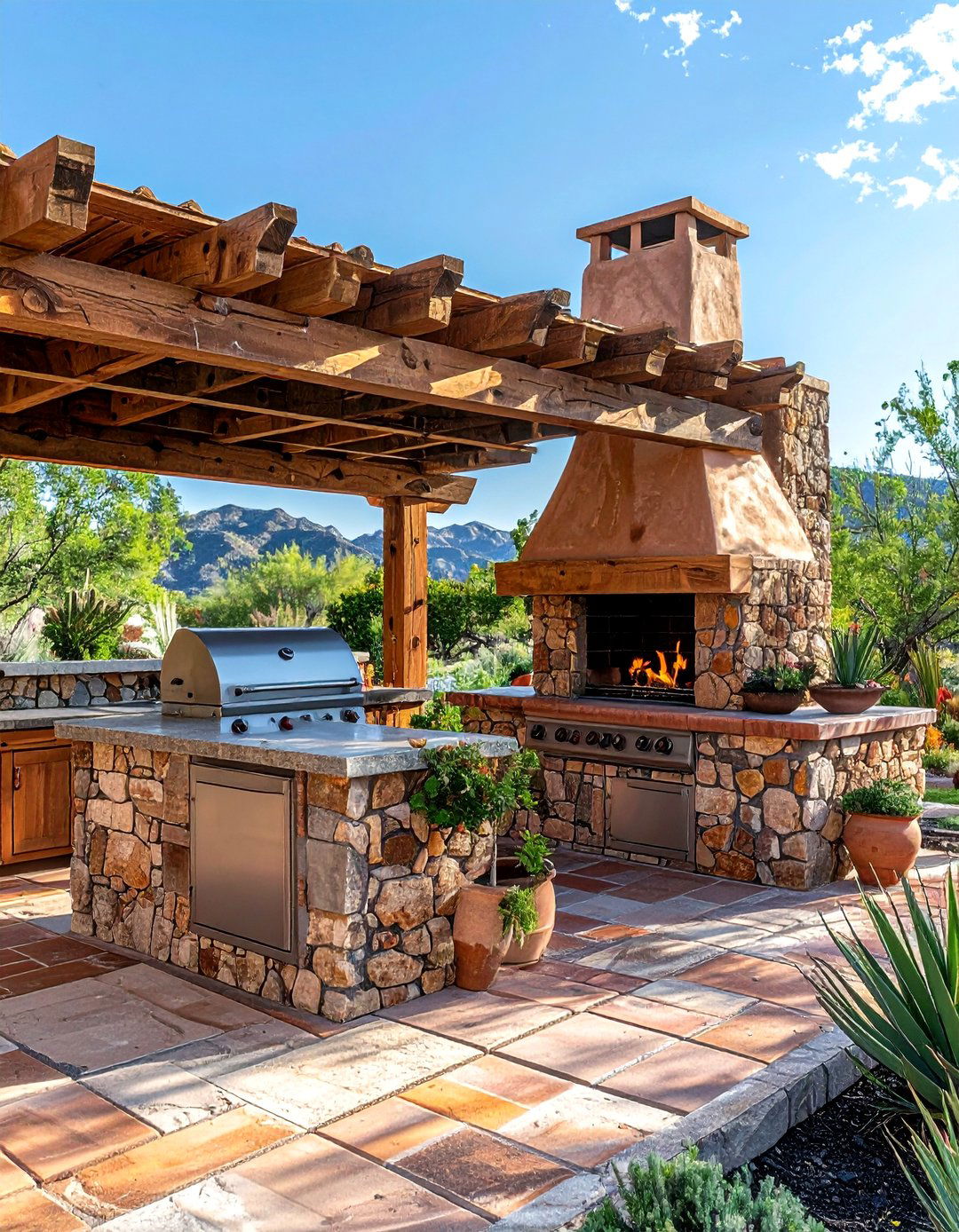 Outdoor Southwestern Kitchen - 30 Santa Fe kitchen ideas