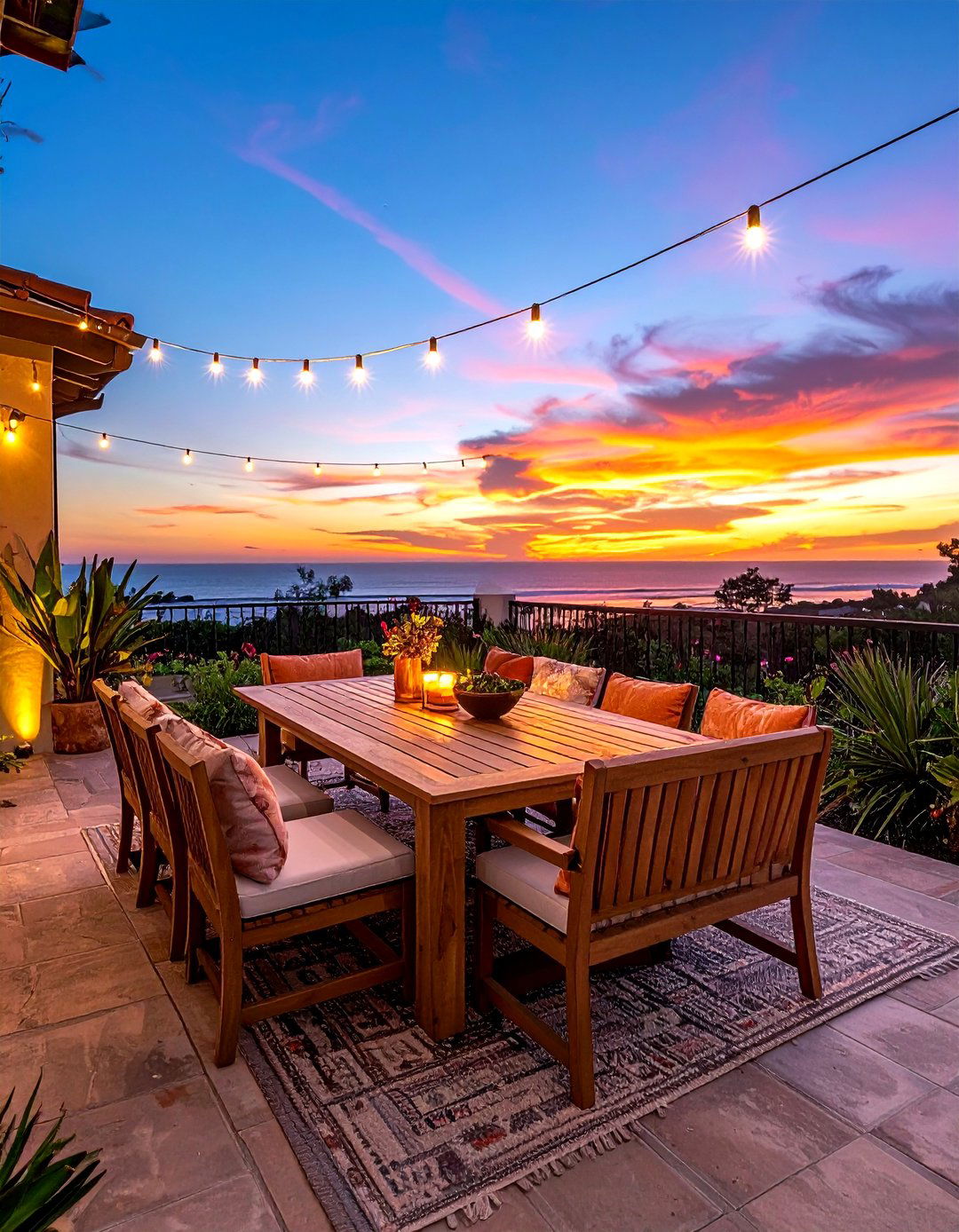Outdoor Sunset Dining Area - 30 sunset dining room ideas