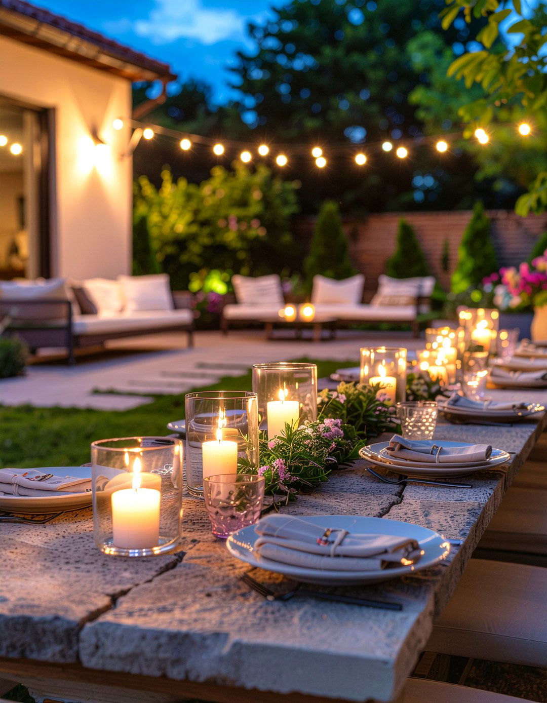 Outdoor Terrace Candlelit Dinner - 30 candlelit dining room ideas