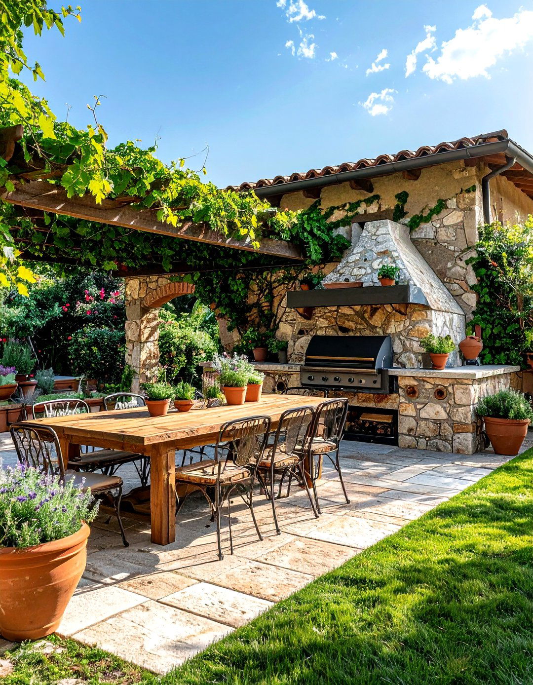 Outdoor Tuscan kitchen - 30 Tuscan kitchen ideas