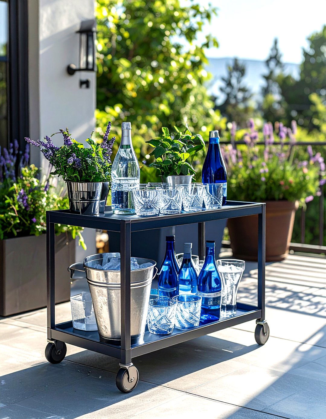 Outdoor bar cart - 30 bar cart styling ideas