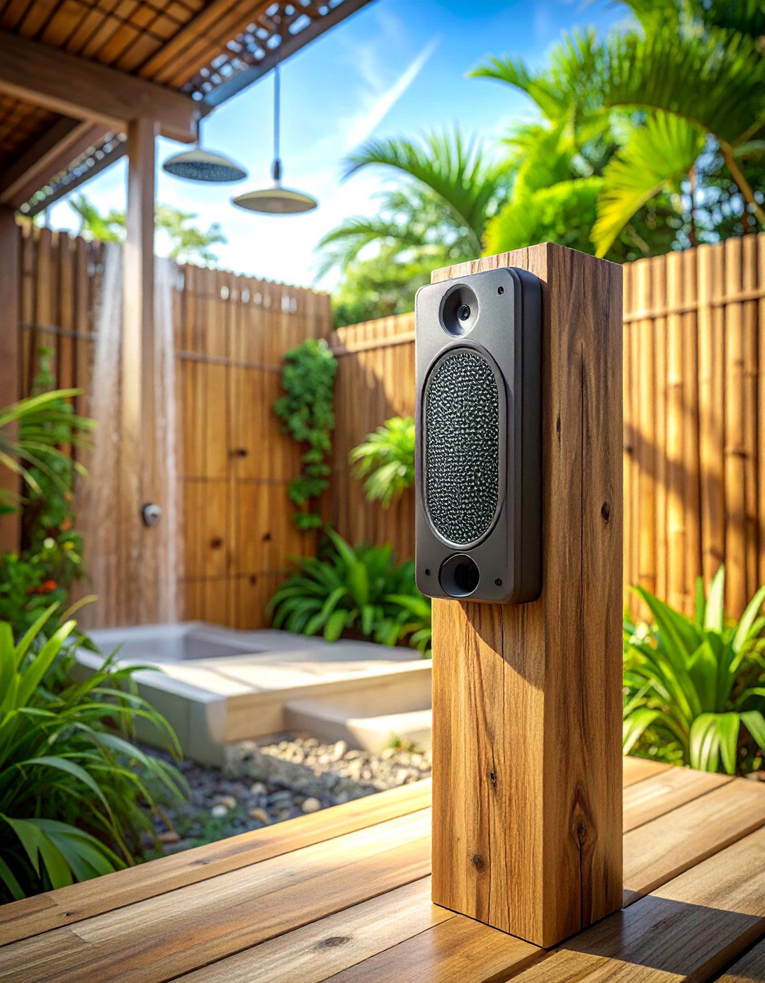 Outdoor bathroom speaker - 30 waterproof speaker bathroom ideas