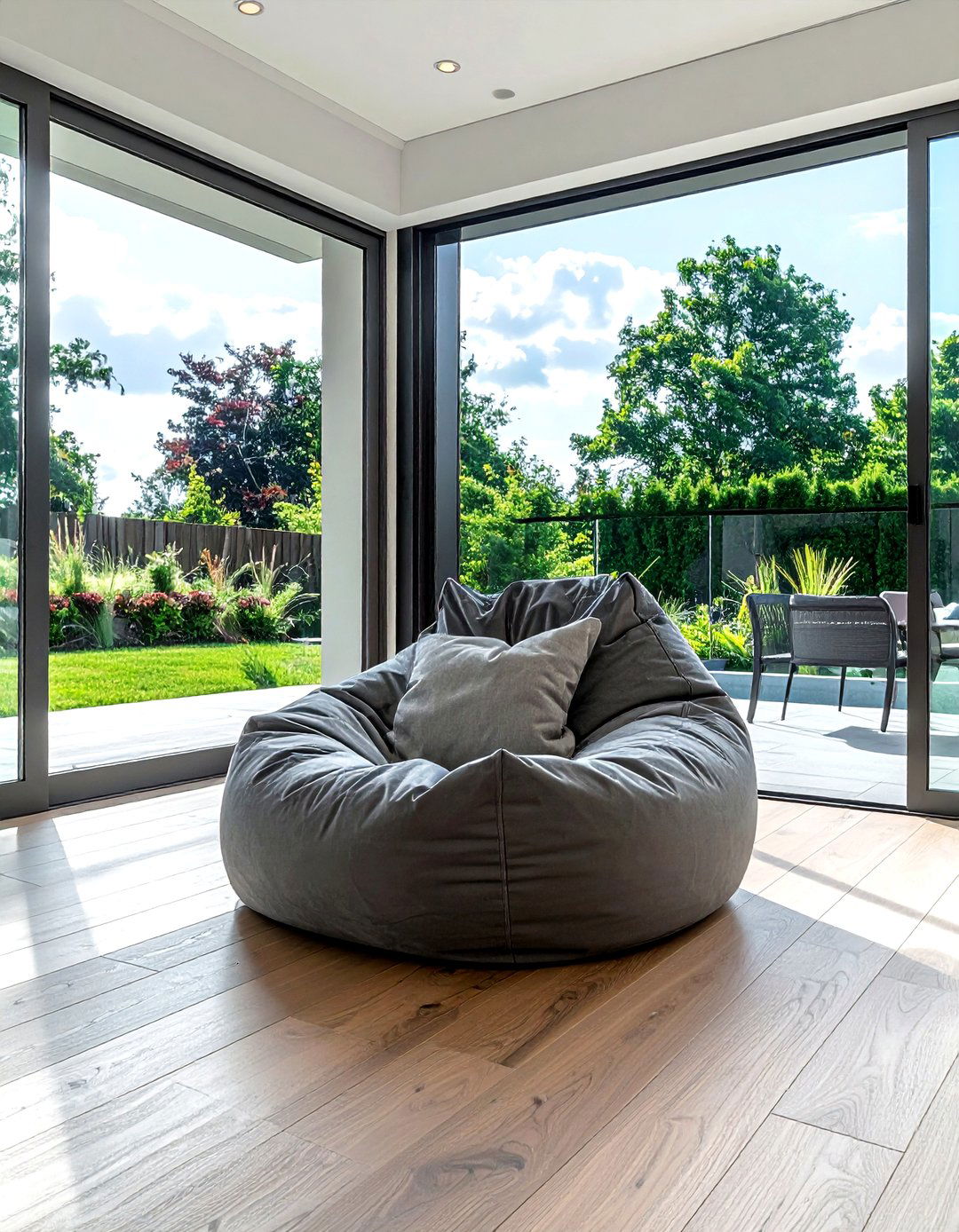 Outdoor indoor bean bag - 30 living room bean bag ideas