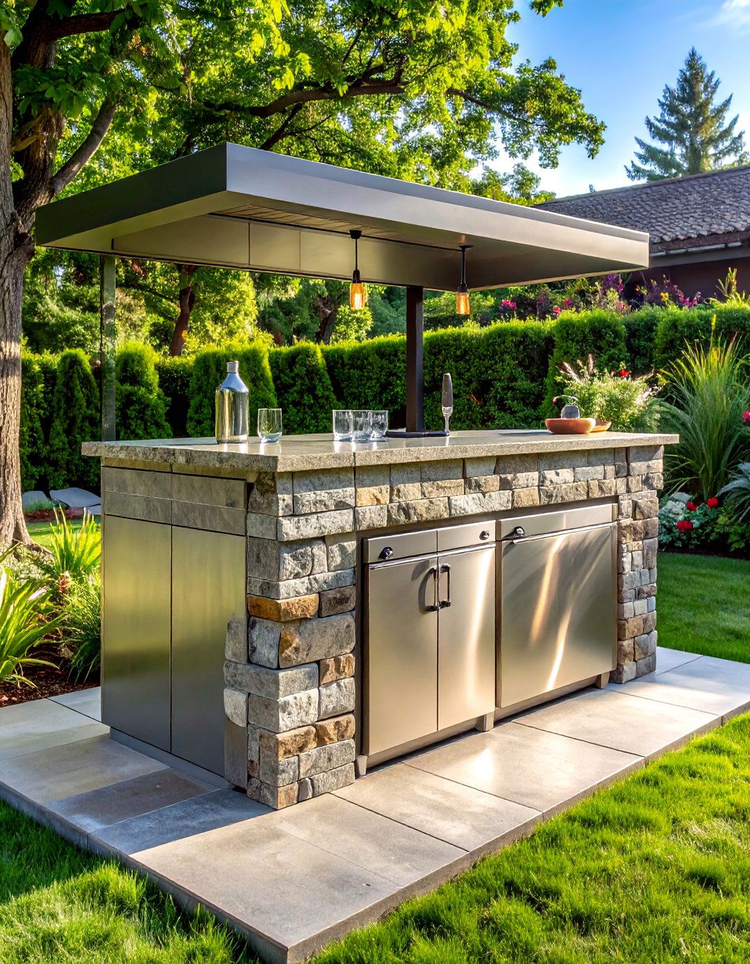 Outdoor kitchen beverage bar - 30 beverage station kitchen ideas