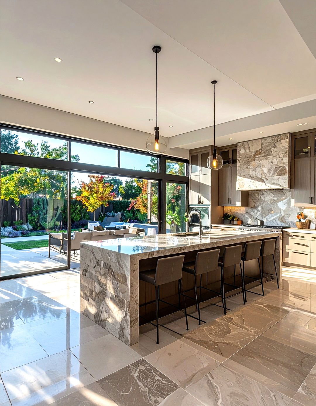 Outdoor kitchen connection - 30 dream kitchen ideas