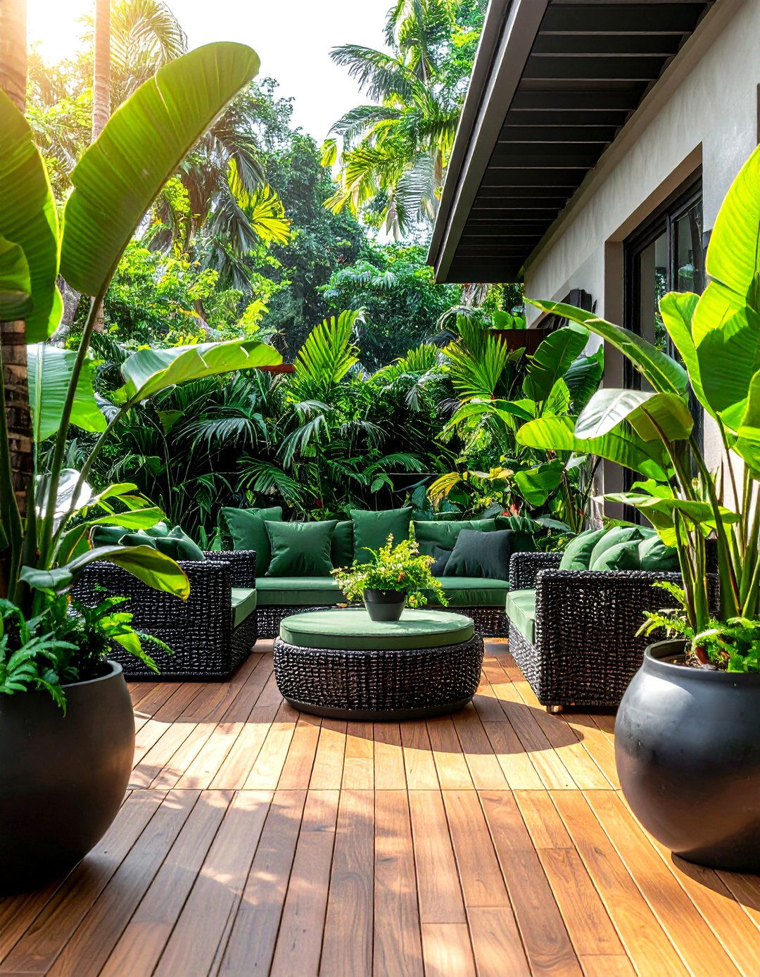 Outdoor patio greenery - 30 jungle decor ideas