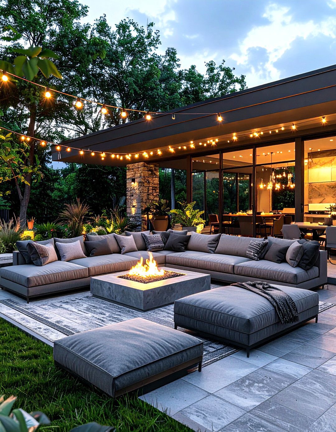 Outdoor patio lounge - 30 beautiful home decor ideas
