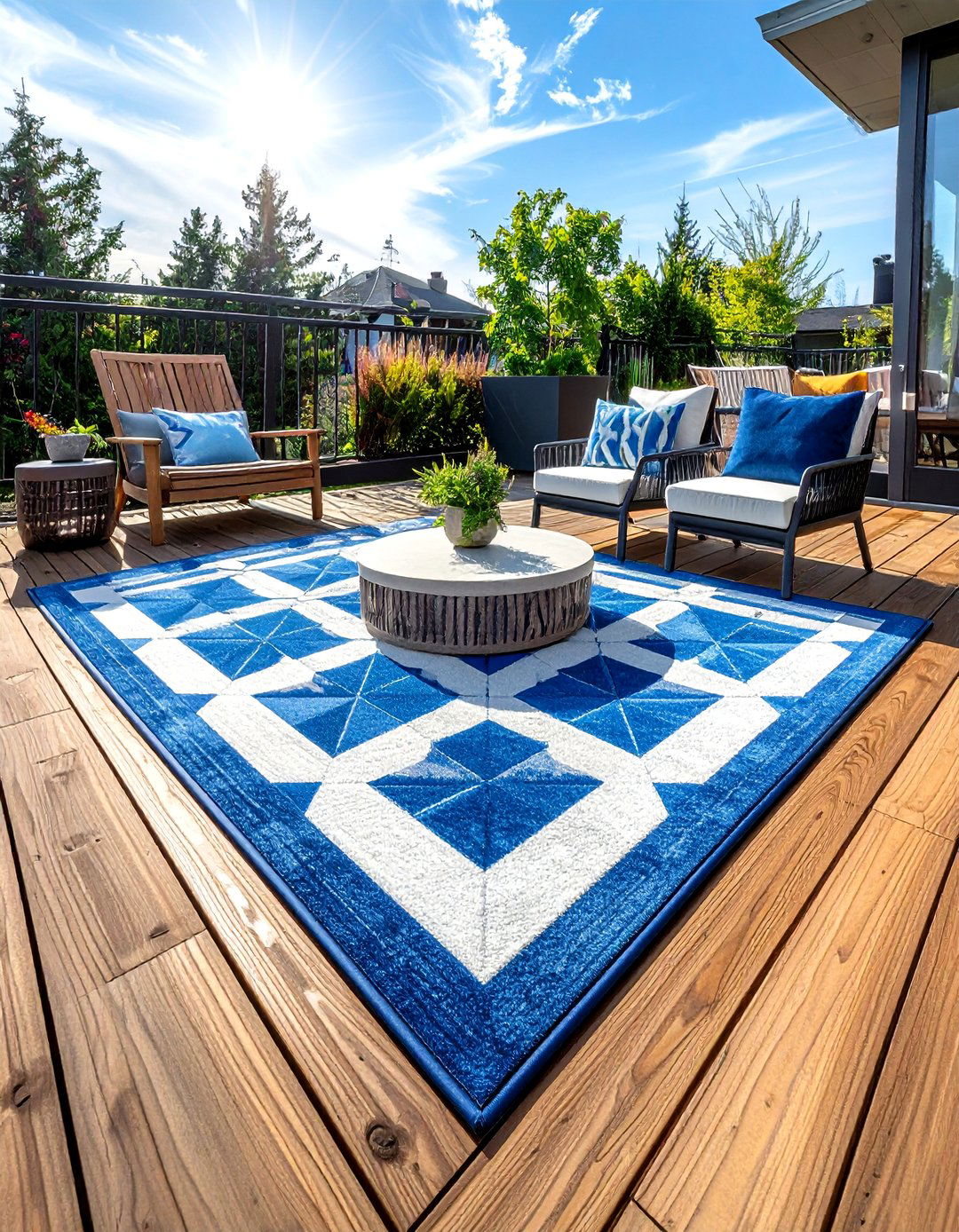 Outdoor patio rug - 30 instant decor update ideas