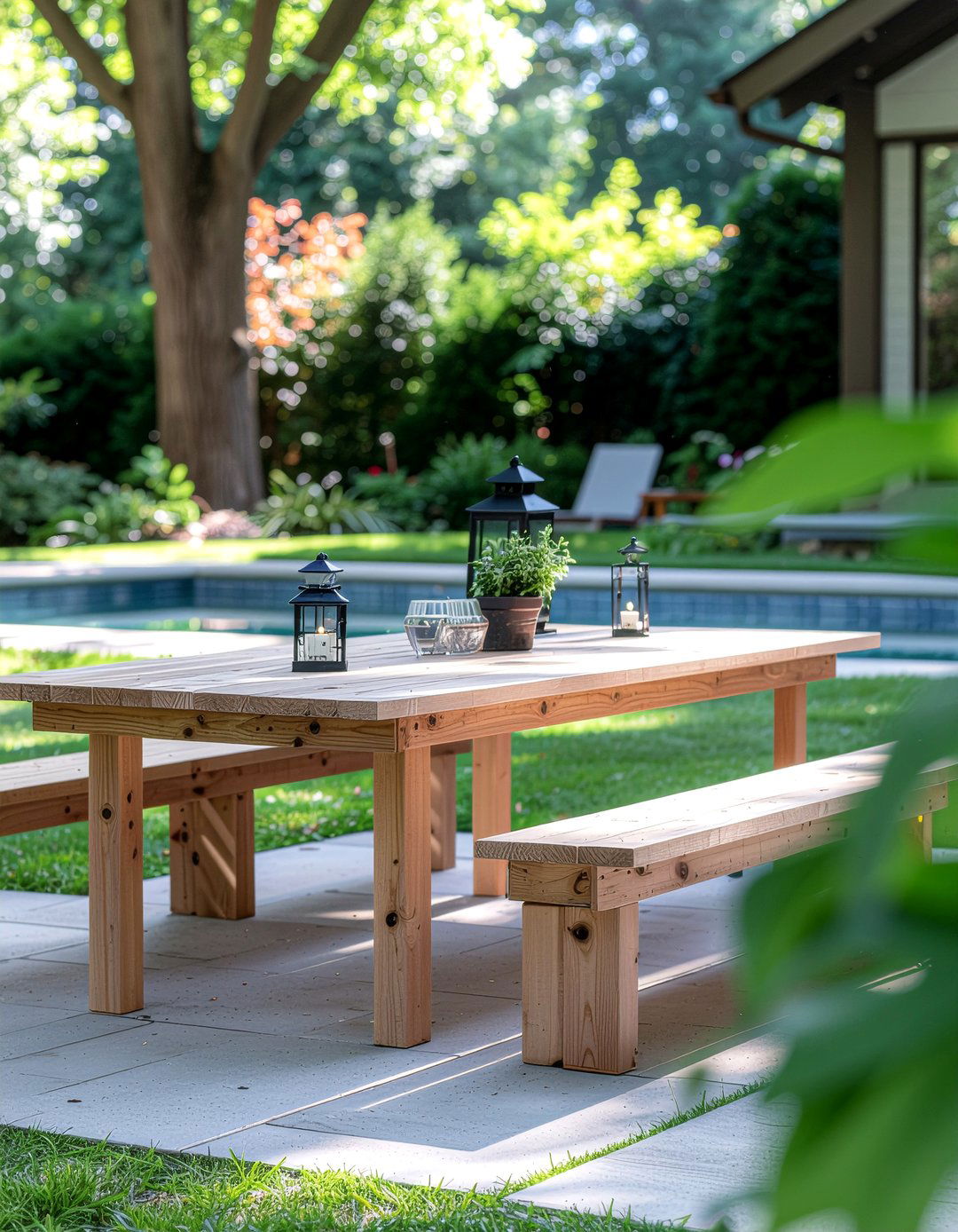 Outdoor patio table - 30 DIY dining table ideas