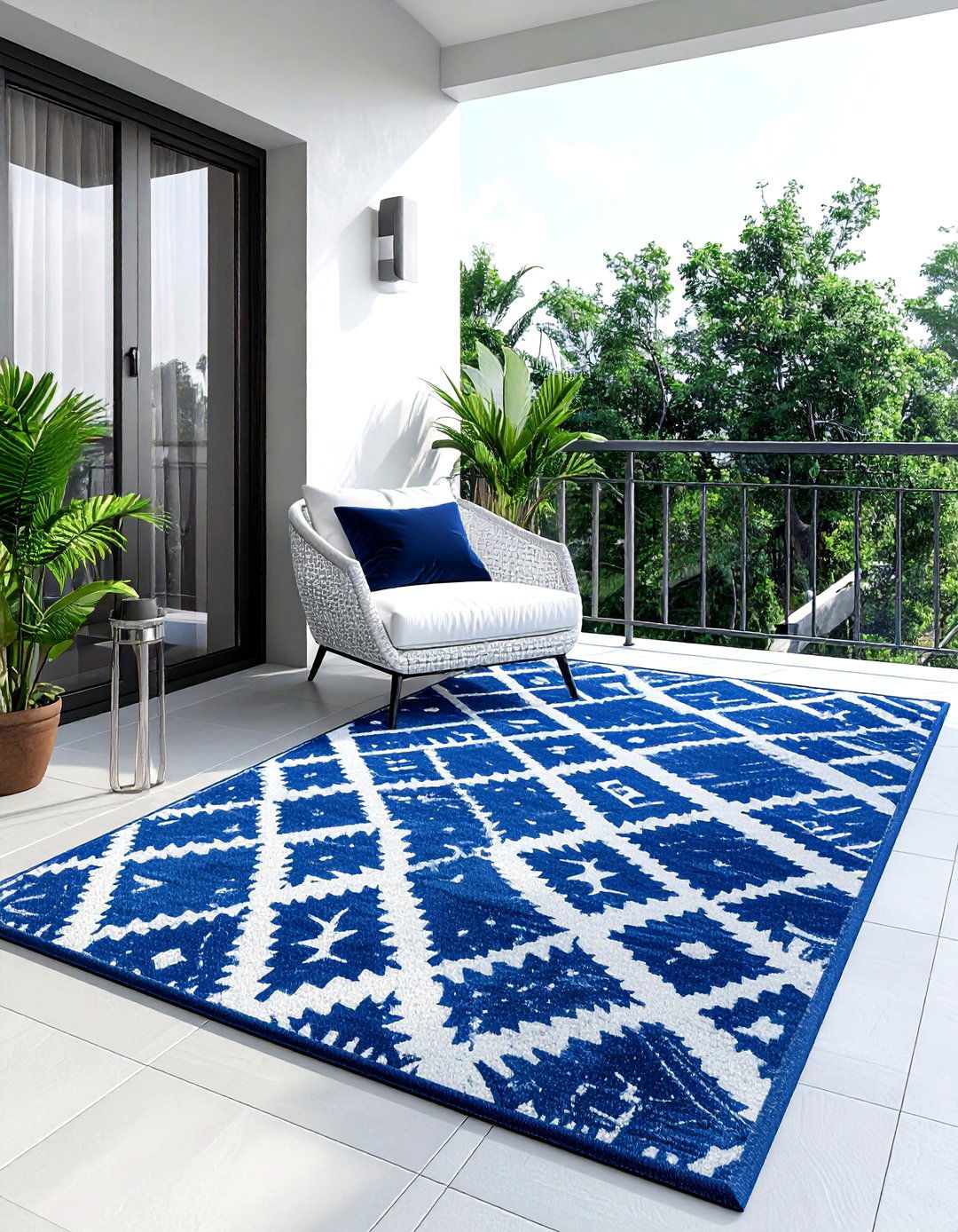 Outdoor rug balcony - 30 small balcony ideas