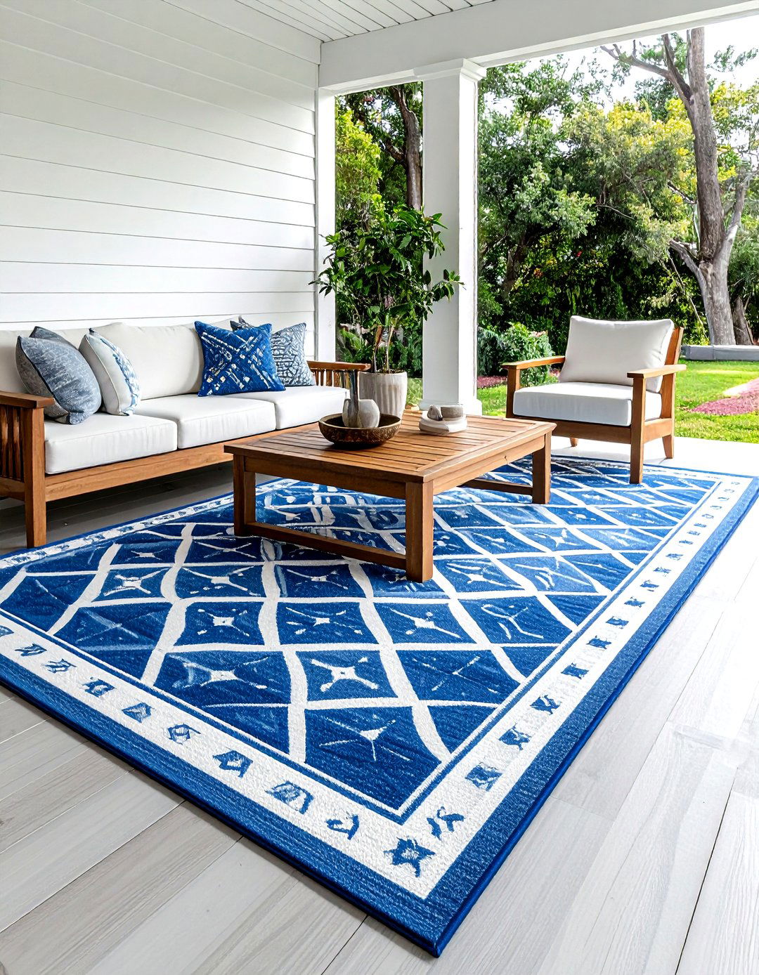 Outdoor rug styling - 30 porch decor ideas
