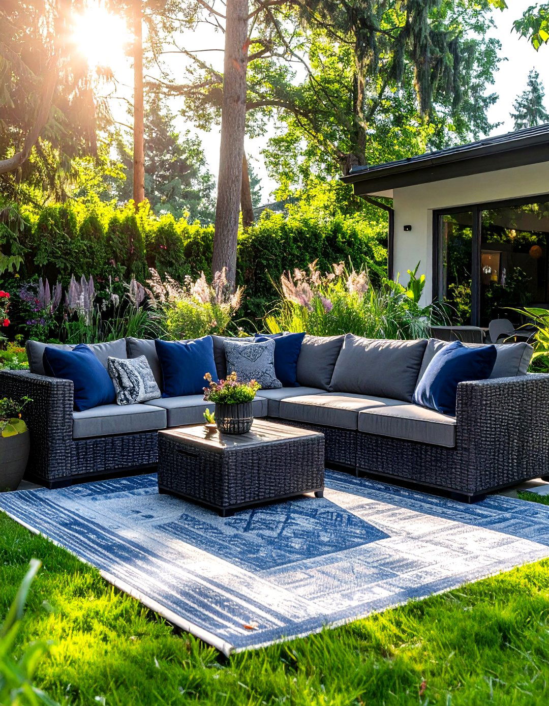 Outdoor sectional sofa - 30 patio decor ideas