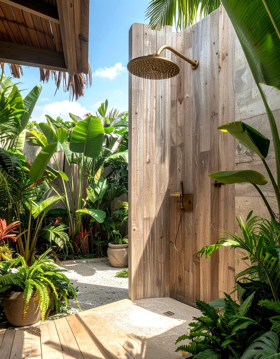 Outdoor shower - 30 beach house bathroom ideas