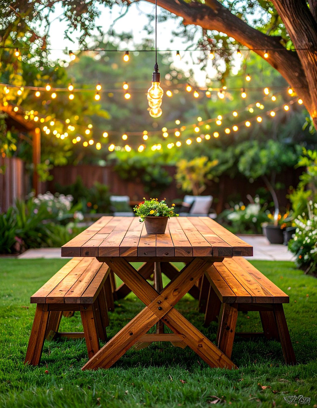 Outdoor trestle dining table - 30 trestle dining table ideas