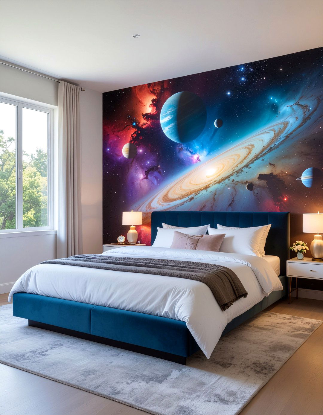 Outer Space Wallpaper - 30 Star Wars bedroom ideas