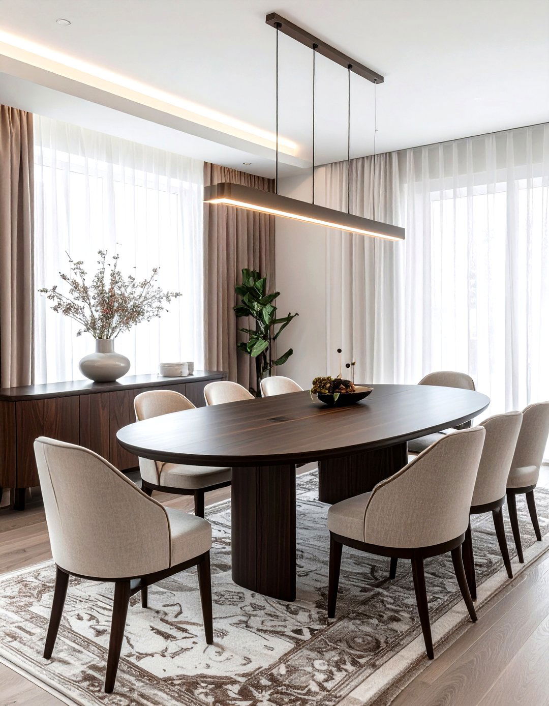 Oval Dining Table - 30 dining room furniture placement