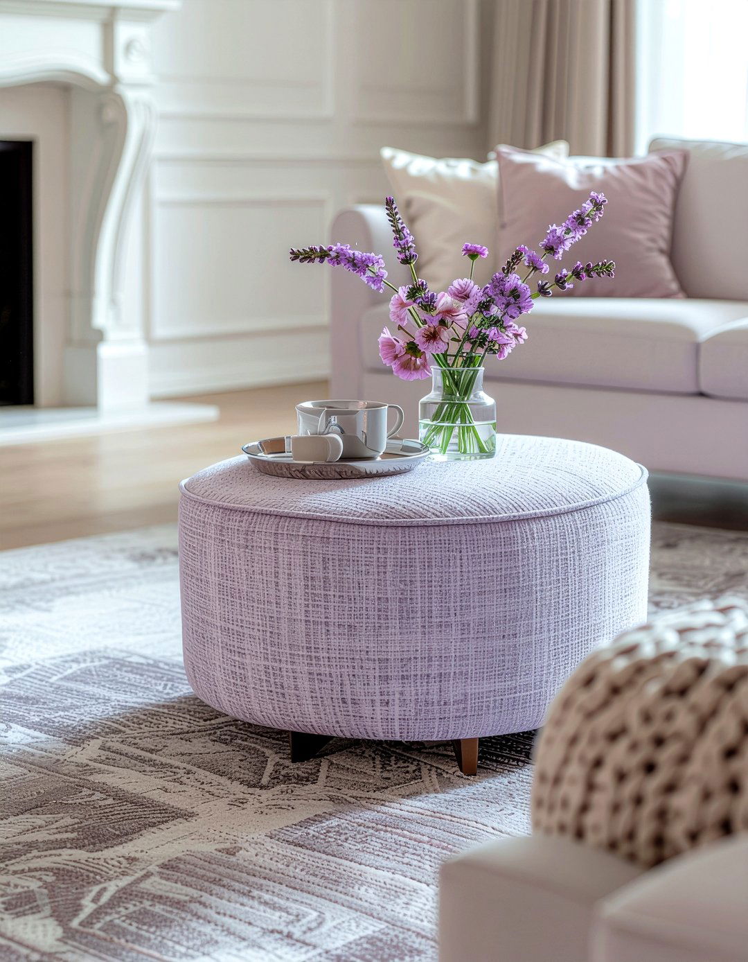 Oval Fabric Ottoman - 30 living room ottoman coffee tables