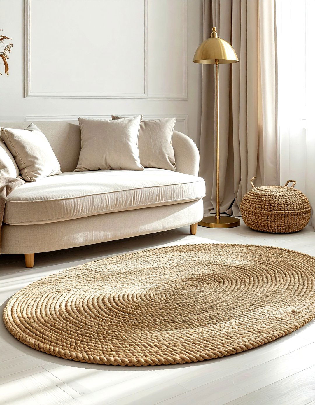 Oval Jute Rug - 30 living room jute rugs