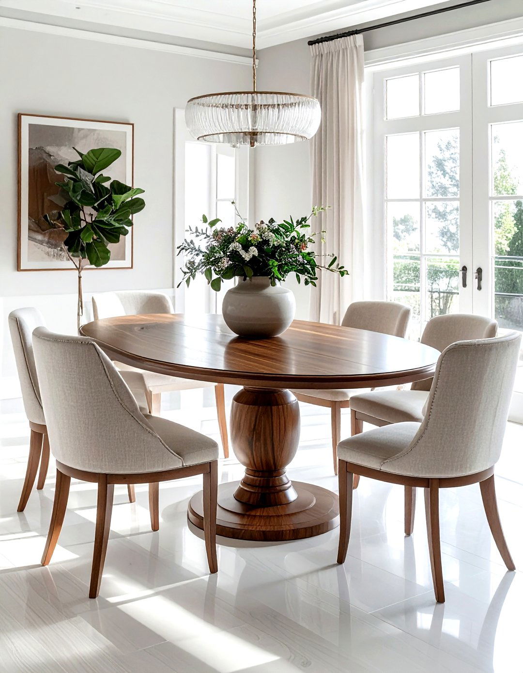 Oval Pedestal Dining Table - 30 large dining table ideas