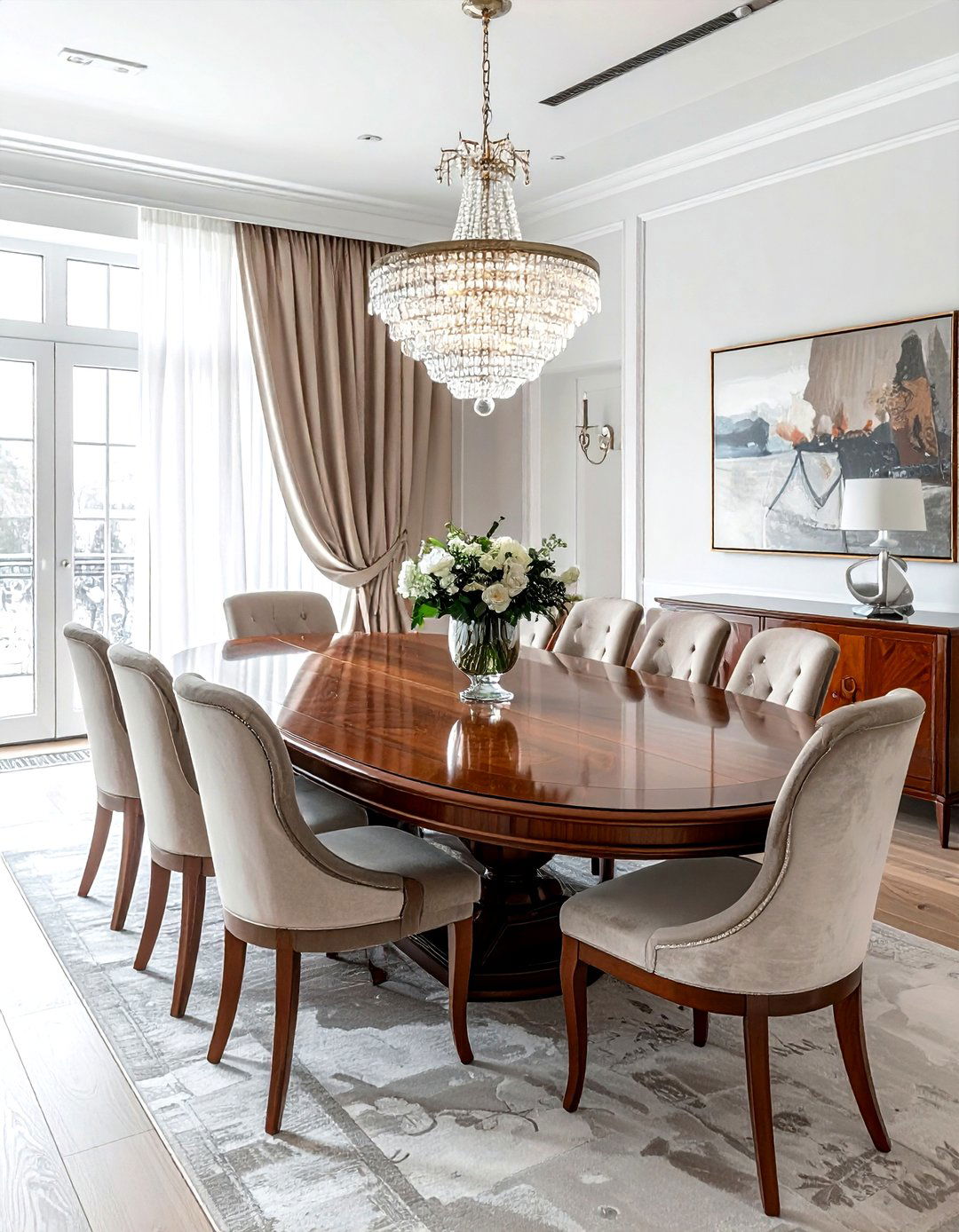 Oval Wood Dining Table - 30 wood dining room ideas