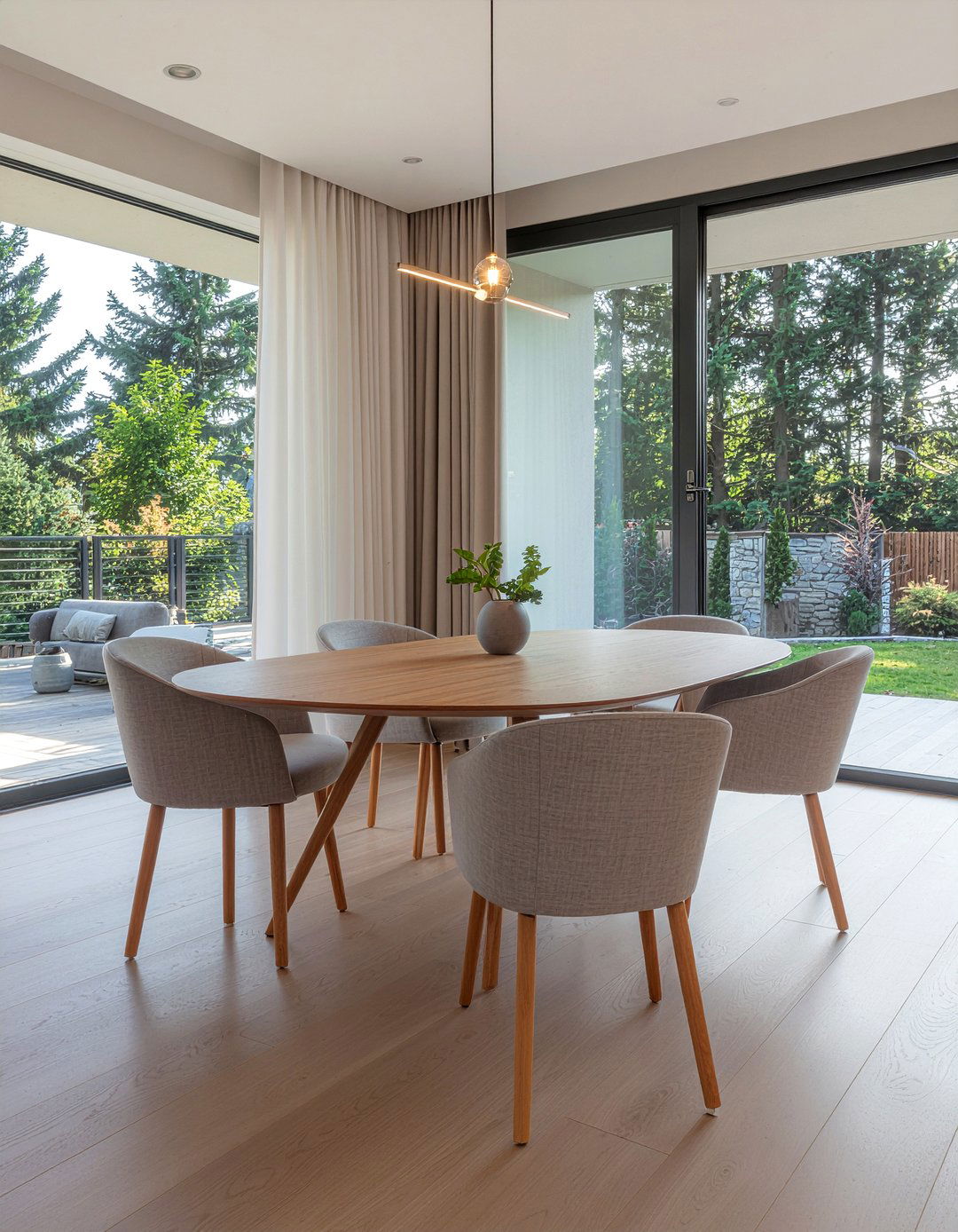 Oval dining table for - 30 contemporary dining room ideas