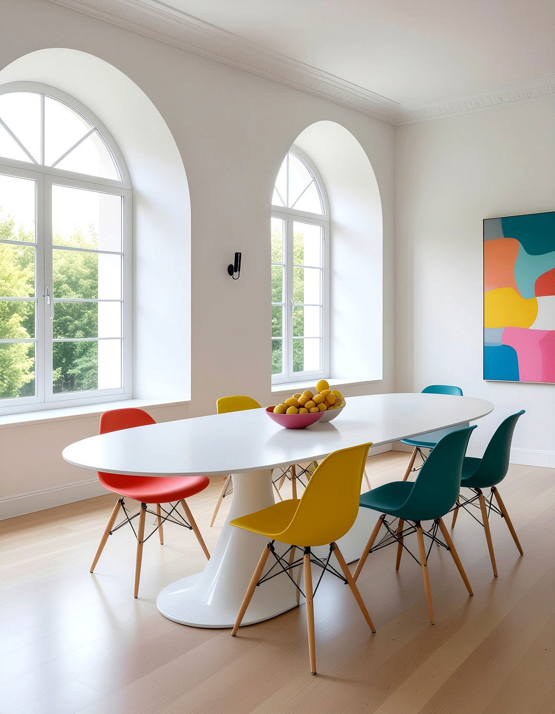 Oval dining table room fit - 30 dining room proportion ideas