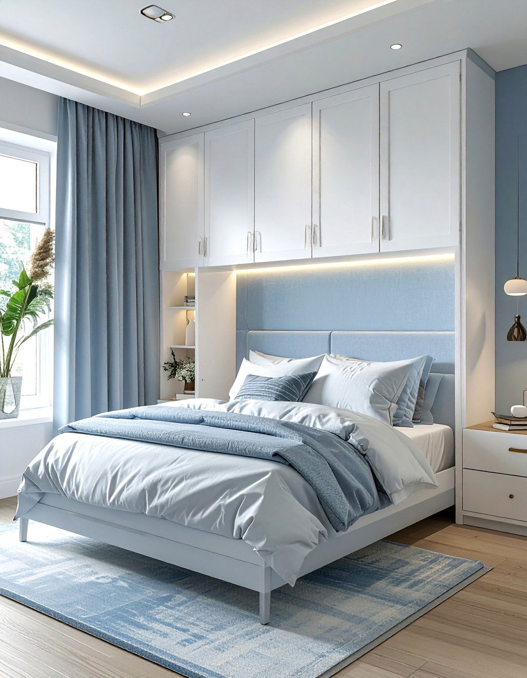 Over Bed Cabinet - 30 bedroom cabinet storage ideas