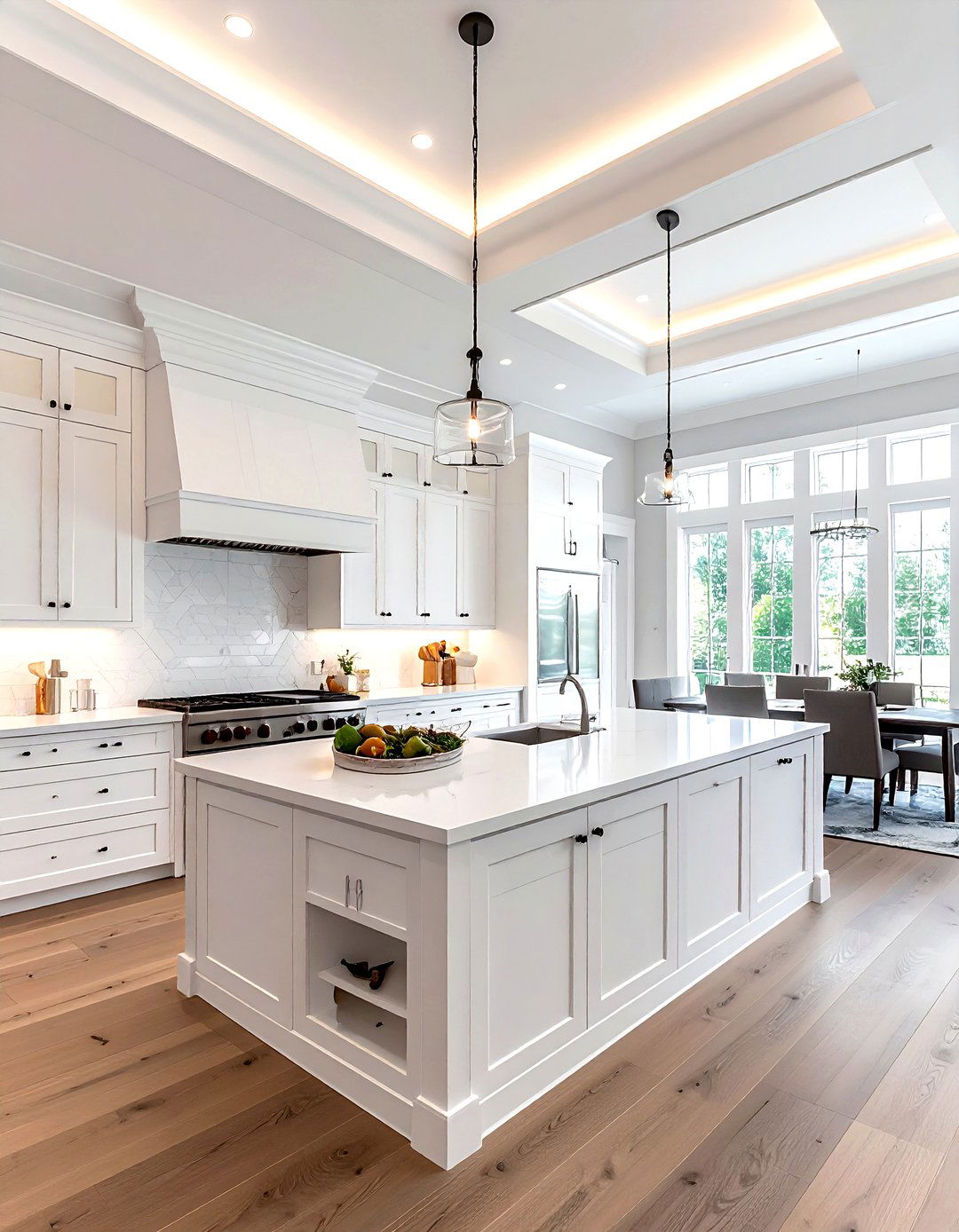 Over Cabinet Lighting - 30 kitchen layered lighting ideas