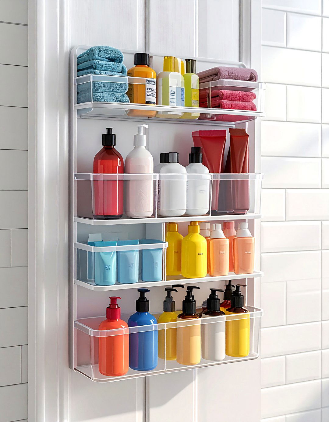 Over Door Organizer - 30 bathroom hanging storage ideas