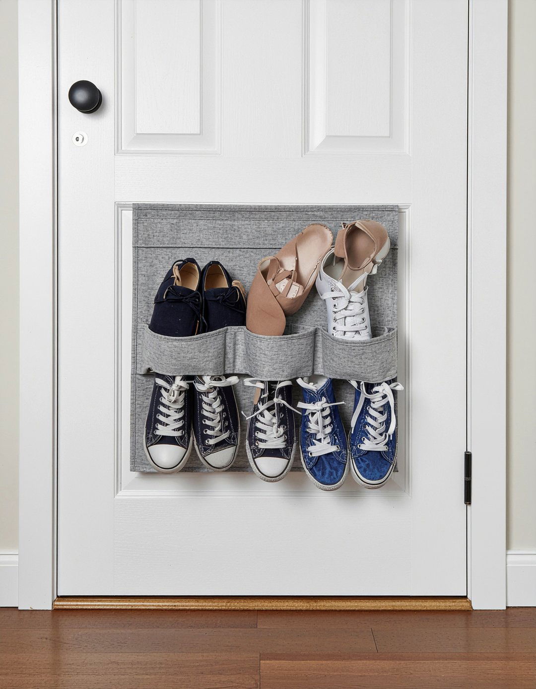 Over Door Shoe Organizer - 30 bedroom hidden storage ideas