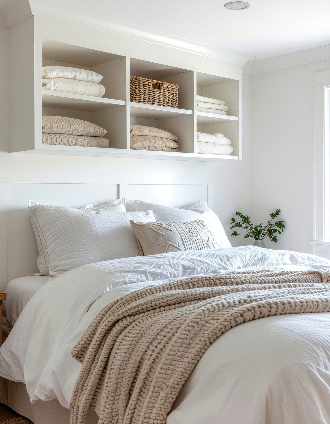 Over The Bed Storage - 30 bedroom vertical storage ideas