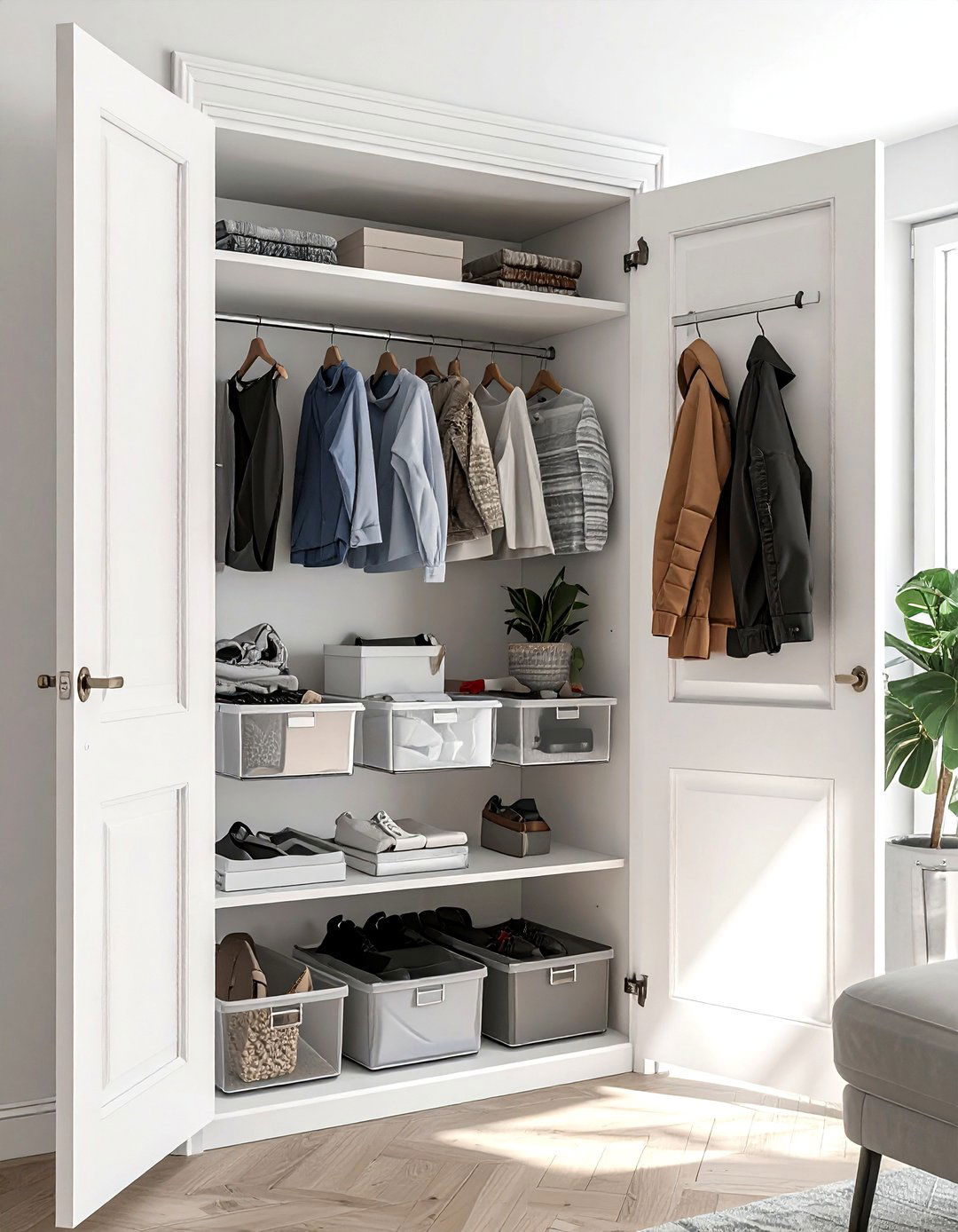 Over The Door Organizer - 30 living room closet organization