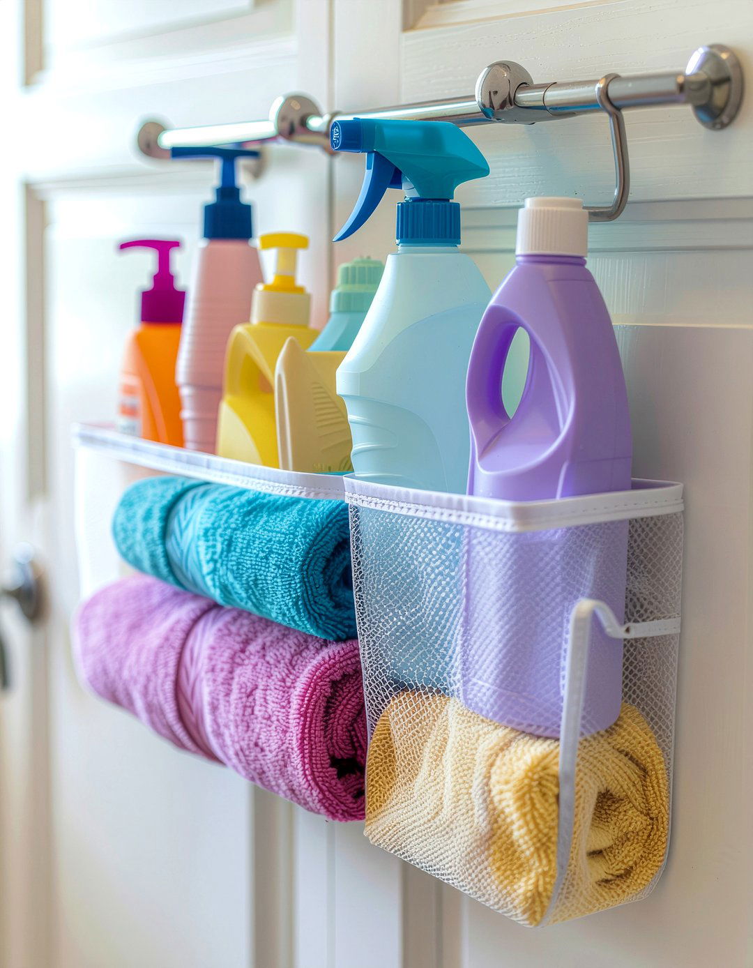 Over The Door Organizer For Cleaning Products - 30 laundry room organization ideas