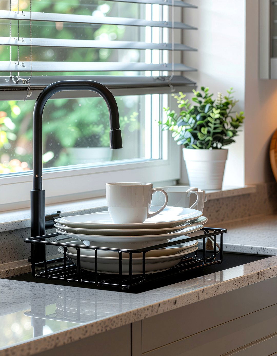 Over The Sink Dish Rack - 30 organized kitchen ideas