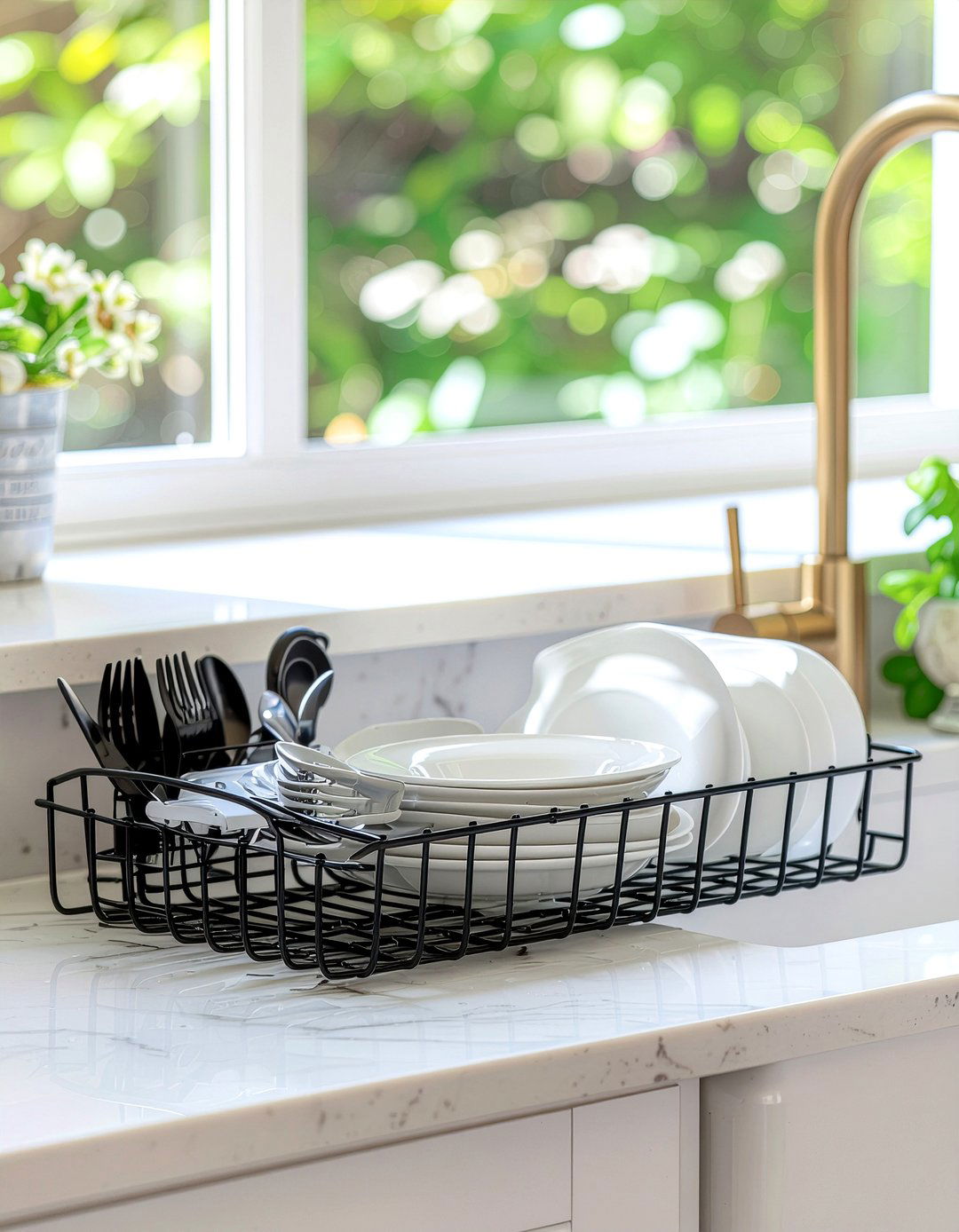 Over The Sink Drying Rack - 30 clutter-free kitchen ideas