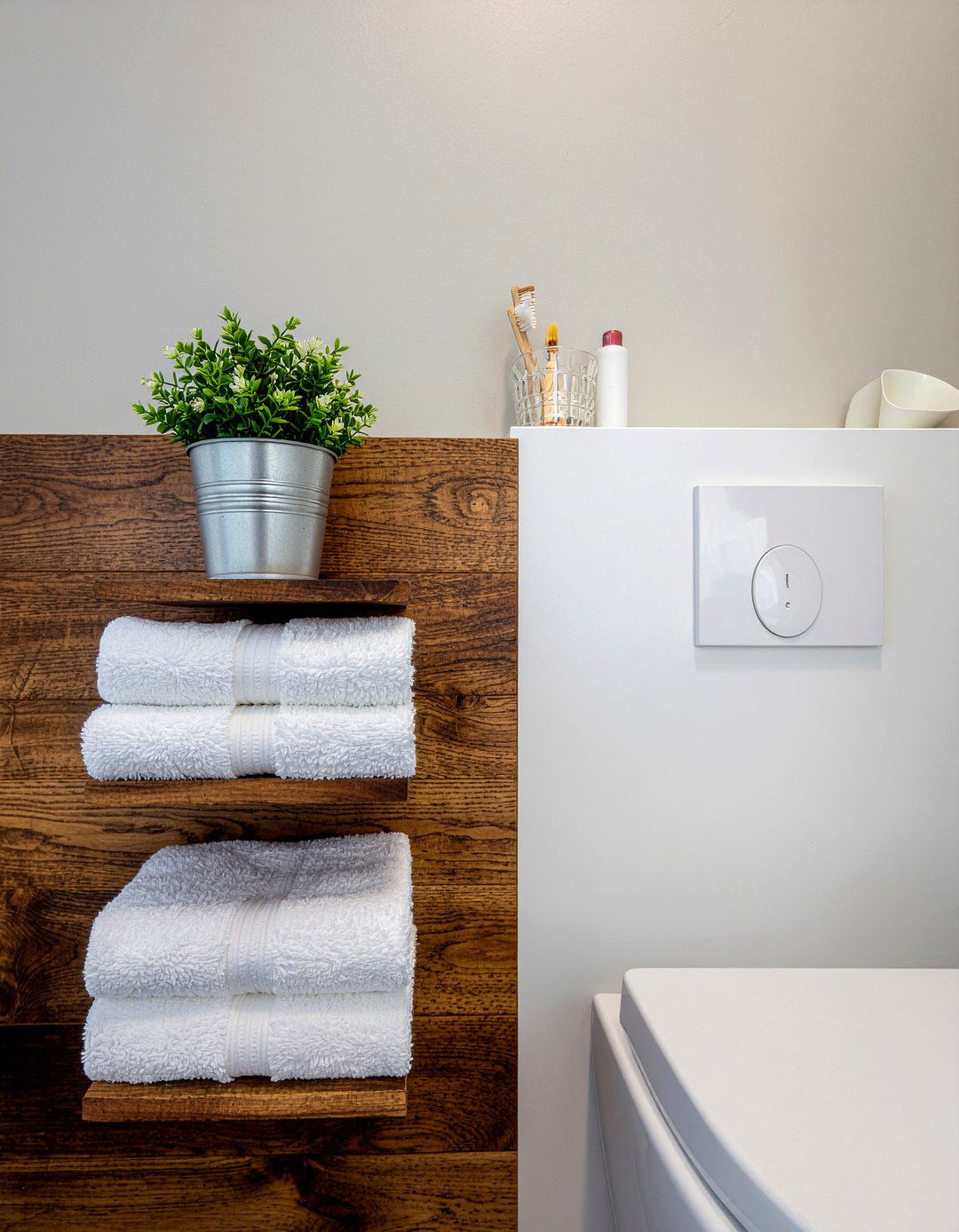 Over The Toilet Shelf - 30 small bathroom maximization ideas