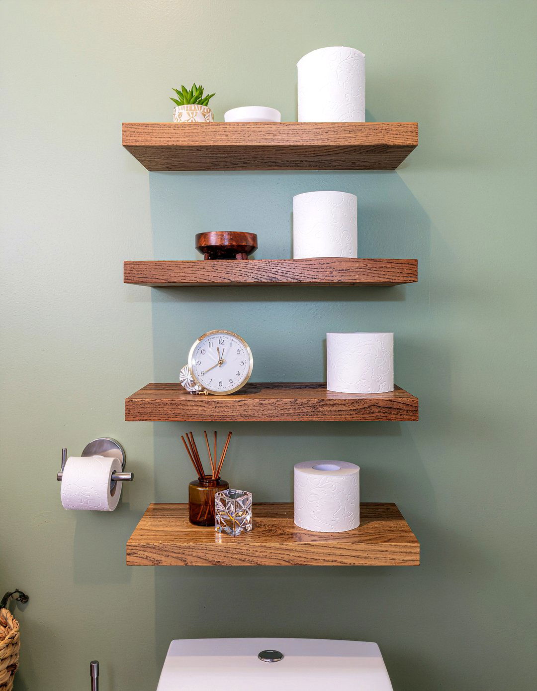 Over The Toilet Storage - 30 bathroom custom built ideas