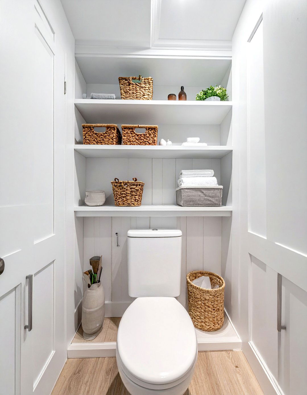 Over The Toilet Storage - 30 quick bathroom makeover ideas