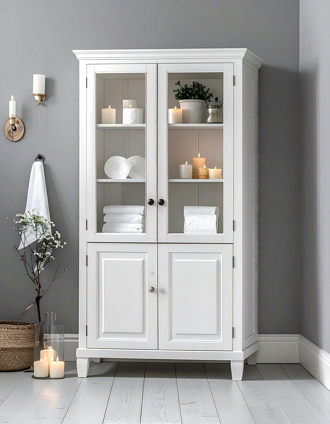 Over The Toilet Storage Cabinet - 30 bathroom storage tips