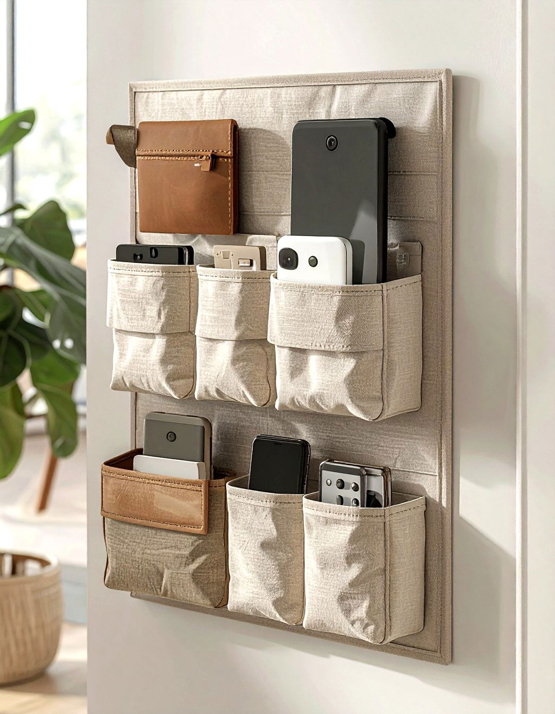 Over door organizer - 30 living room clever storage ideas